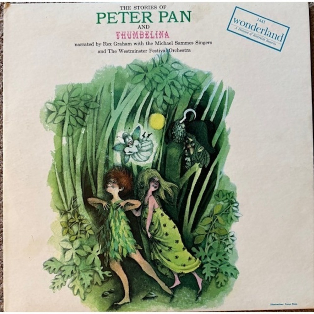 Vintage Peter Pan and Thumbelina Vinyl Record Wonderland RLP 1441 Rex Graham